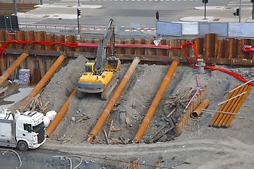 Image showing Construction site machinery