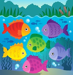 Image showing Stylized fishes theme image 9