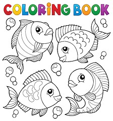 Image showing Coloring book with fish theme 4