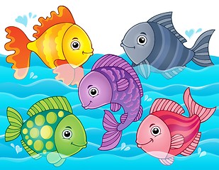 Image showing Stylized fishes theme image 7