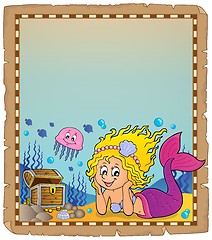 Image showing Parchment with mermaid topic 3