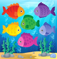 Image showing Stylized fishes theme image 2