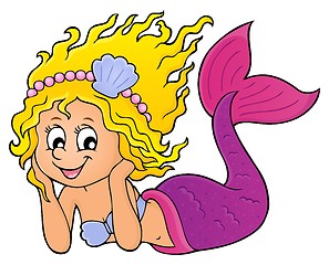 Image showing Happy mermaid theme 1