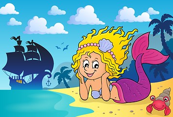 Image showing Happy mermaid theme 3