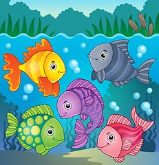 Image showing Stylized fishes theme image 8