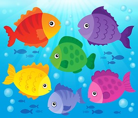 Image showing Stylized fishes theme image 3