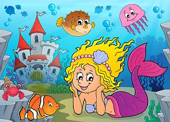 Image showing Happy mermaid theme 2