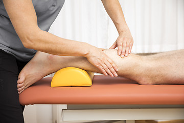 Image showing young man at the physio therapy