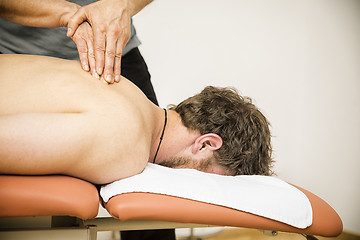 Image showing young man at the physio therapy