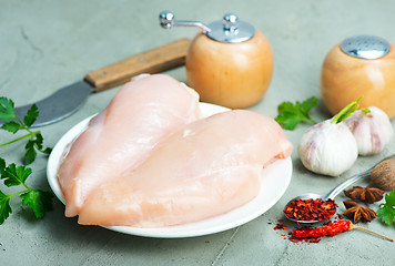 Image showing raw chicken fillet