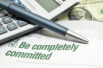 Image showing Be completely committed