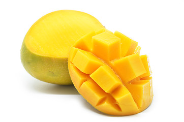 Image showing Mango cubes slices