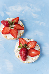 Image showing Strawberry sandwiches with mascarpone