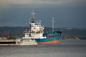 Image showing Industrial dock with ship