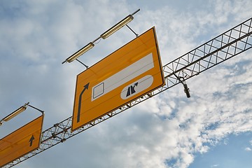 Image showing Direction signboard on a highway