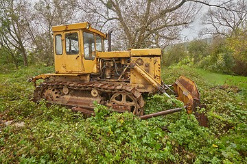 Image showing Old excavator parts