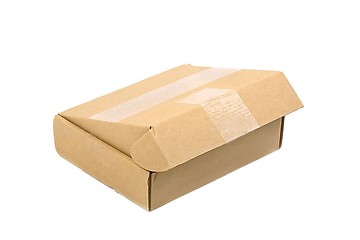 Image showing Cardboard Box on White