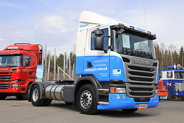 Image showing LNG Powered Scania G340 Truck of Gasum