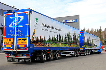 Image showing Woodchip Truck Long Transport