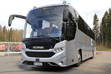 Image showing New Scania Interlink Bus on Asphalt Yard