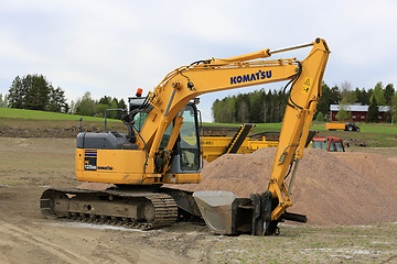 Image showing Komatsu Hydraulic Excavator on Work Site