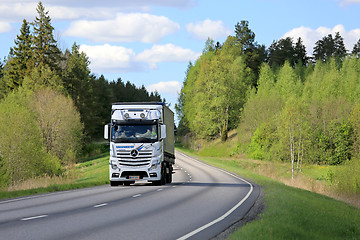 Image showing Mercedes-Benz Actros Cargo Transport at Spring