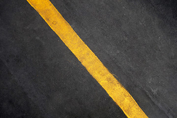 Image showing Yellow line on road texture background