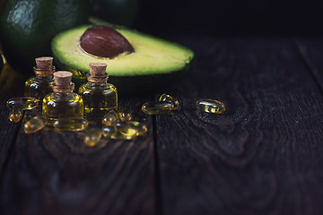 Image showing Oil of avocado and fish oil