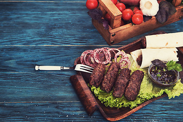 Image showing Grilled lula kebab