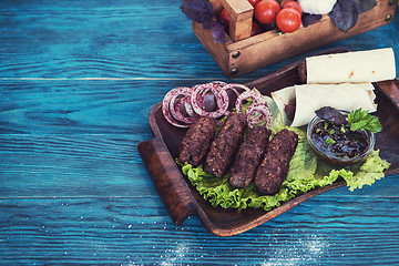 Image showing Grilled lula kebab