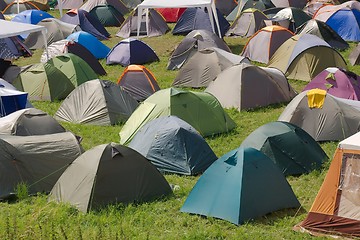 Image showing Tents at a festival camp