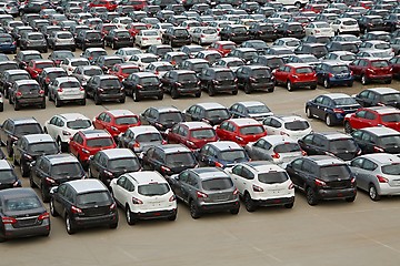 Image showing Many cars being imported