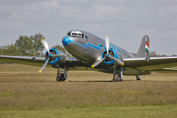 Image showing Plane engine start