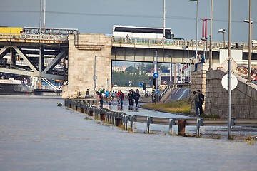 Image showing Flooded Budapest Street