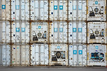 Image showing Stacked Refigerated Containers