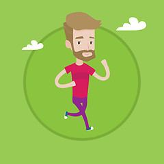 Image showing Young man running vector illustration.