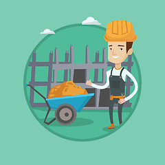 Image showing Builder giving thumb up vector illustration.