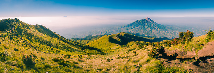 Image showing Panorama of Mount Merbabu