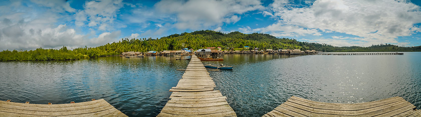 Image showing Wooden jetty in Indonesia