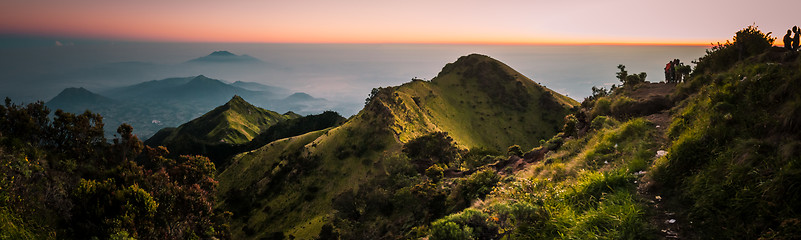 Image showing Panoramic photo of Mount Merbabu