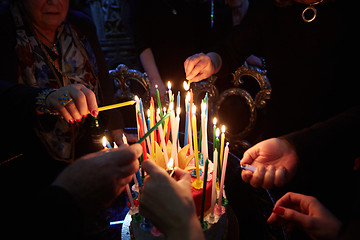 Image showing Blazing Amazing Birthday Candles. Happy Birthday.