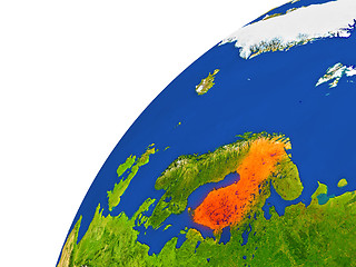 Image showing Country of Finland satellite view