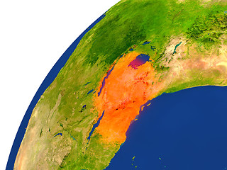 Image showing Country of Tanzania satellite view