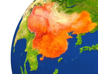 Image showing Country of China satellite view