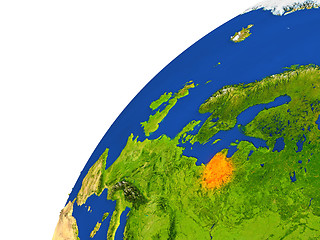 Image showing Country of Lithuania satellite view