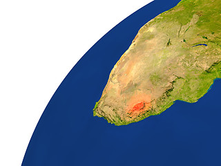 Image showing Country of Lesotho satellite view