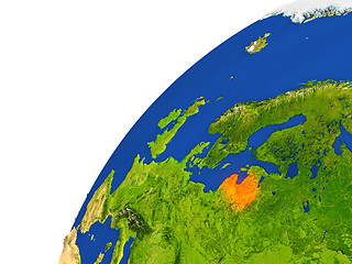 Image showing Country of Latvia satellite view