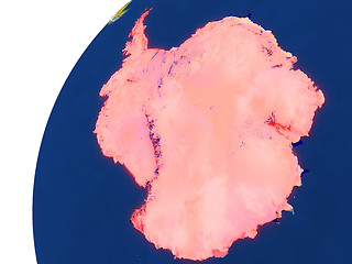 Image showing Country of Antarctica satellite view