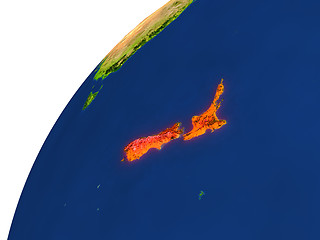 Image showing Country of New Zealand satellite view