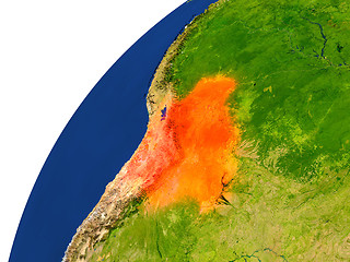 Image showing Country of Bolivia satellite view